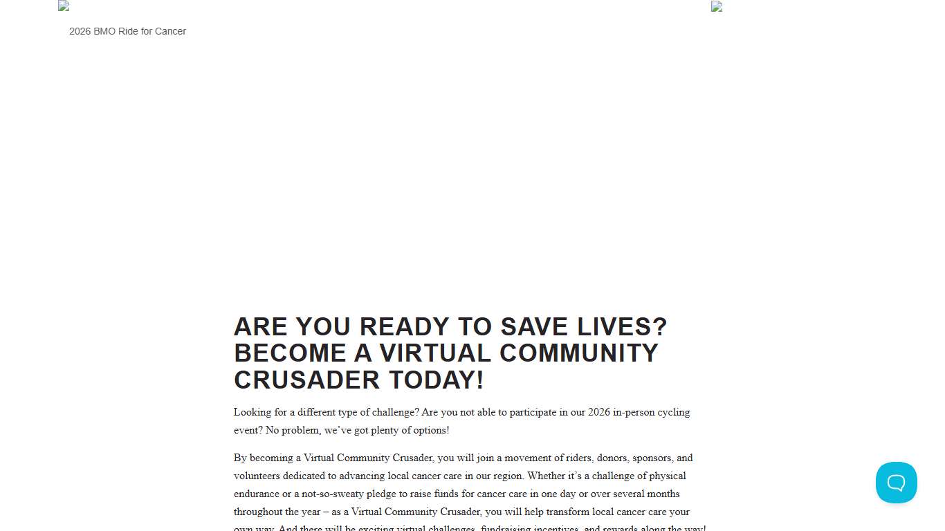 Virtual Community Crusader - 2026 BMO Ride for Cancer