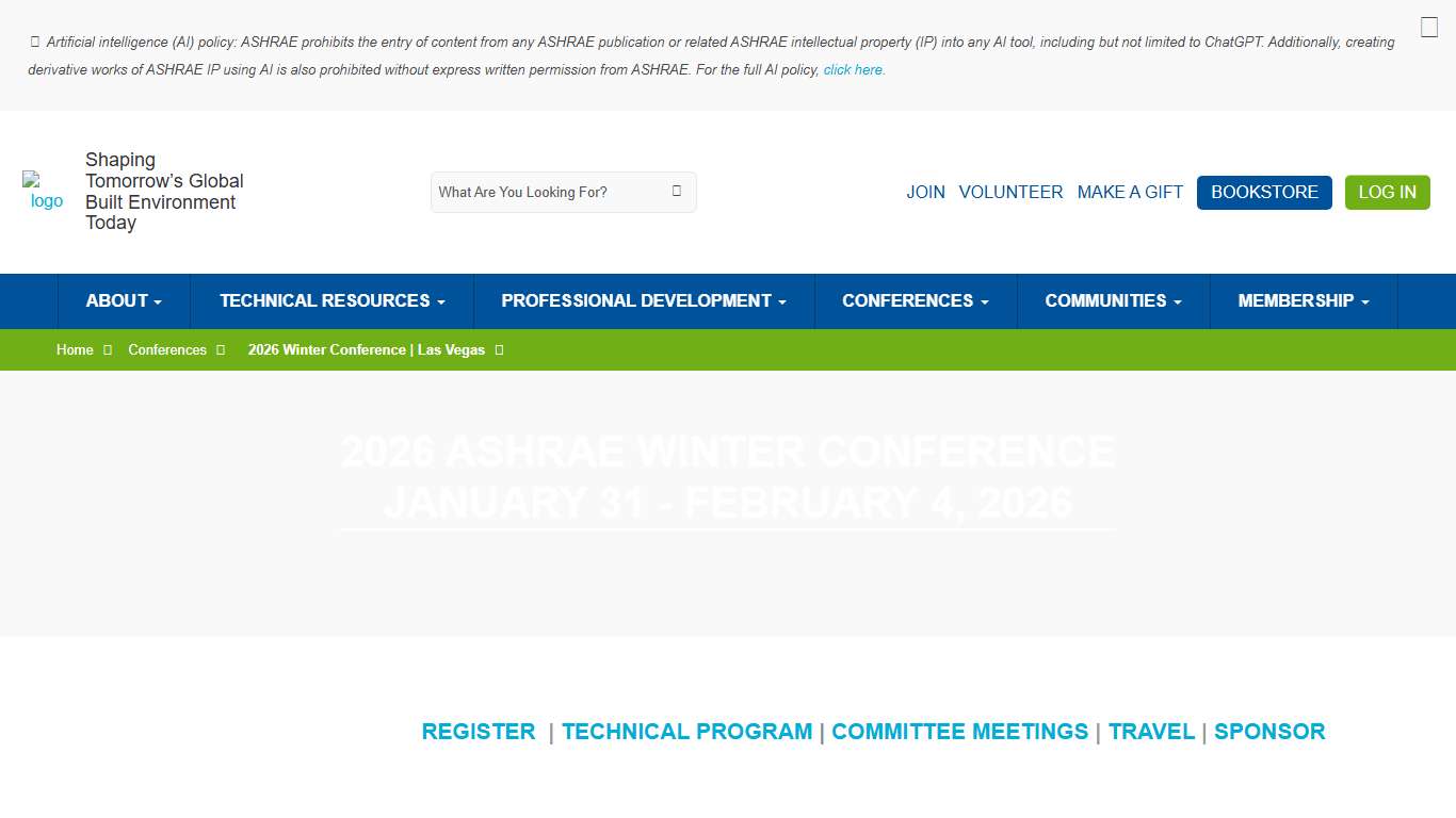 Registration 2026 ASHRAE Winter Conference