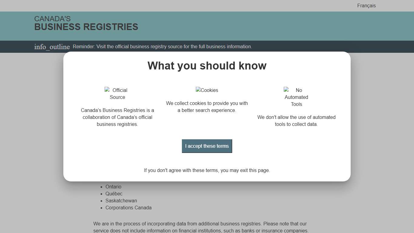 MRAS Business Registry Search